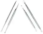 Set of 4 Premium Beauty Instrument Kit Blackhead Comedone Pimple Ache Extractor