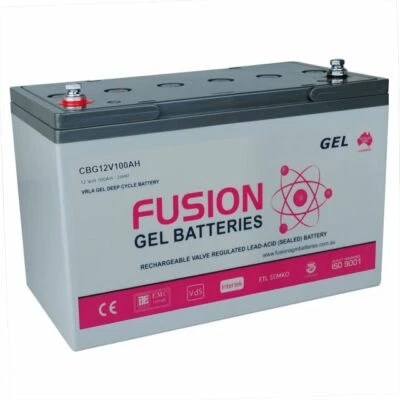 Fusion CBG12V100AH 12V GEL Battery Deep Cycle solar caravan camping 4wd marine