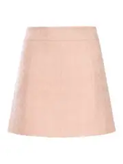 CELINE $1550 Rose Passe Trapeze Mini Wool Skirt New & Authentic