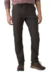 PRANA Alameda Pants Cafe Slim Fit Straight Leg Dark Iron 38W x 34L NWT