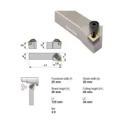 Canela Dimple Lock Turning Tool Holder DCLNL2020K12-N 20mm Shank