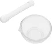 CHILDWEET 1 Set Glass Set Bowl Mash with Pestle Pestle Glass Pestle Maker Pestle Lab Pestle Glass Mortal Pestle Transparent