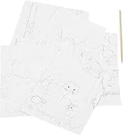1 Set Creative Scratch Painting Paper for Scratch Off Cards Fun DIY Art Craft for Home Kindergarten Parties Safe