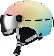 Ski Helmet with Visor, Snowboard Helmets for Men and Women, Unisex Helmet with 12 Ventilation Openings, Adjustable Fit 03,S