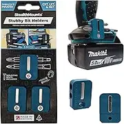 StealthMounts Makita Stubby Blue Magnetic Bit Holder | Drill Bit Organiser | Perfect Bit Holder for Makita Drills and Impacts (3 Pack)