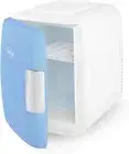 Skincare Mini Fridge Food Drinks Make Up Room Car Portable Compact Cooler Blue