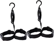 Generic 2Sets Adjustable Fishing Boot Hanger Multifunctional Drying Rack with Durable Strap for Outdoor Activities Keeps Boots Off Ground to Reduce Odor