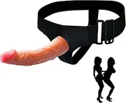 HGDTYRI 21cm Strap-On Dildos Silicone Strap-On Penis for Women with Strong Suction Cup with Adjustable Strap Anal Plug Masturbator for Women Men(Blue)