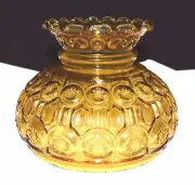 VINTAGE MOON & STARS Amber STUDENT 7" Fitter LaMp GLoBe GlaSs ShAdE 84304 NEW
