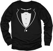 [Tstars] TeeStars - Tuxedo with Black Bow Tie Funny Toddler/Kids Long Sleeve T-Shirt