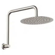 Fienza Gooseneck Shower Arm Rose Set Kaya Brushed Nickel 411125BN-A