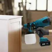 24V Handheld 800ml High Pressure Cordless Airless HVLP Spray Gun Paint Sprayer
