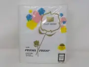 Vintage Sears Perma Prest Percale No Iron WHITE Flat Sheet