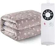 Electric Blanket Electric Blanket, 71" X 32" Flannel Plumbing Water Circulation Electric Blanket with 1H/4H/9H Auto Off, Overheating Protection Heated Throw Mattress