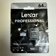 Lexar Professional 64GB 1066x MicroSDXC Memory Card with Adapter LMS1066064G