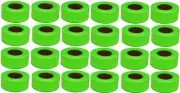 Hanson 17001 150 ft Glo Lime Green Flagging Tape Marking Ribbon - 24 Rolls
