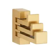 Alno A6485-SB Linear Triple Swivel Hook Satin Brass