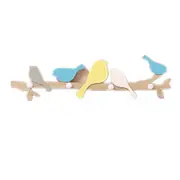 1PC European Retro Style Hanger Organizer DIY Simple Green Bird Wooden Tool Hook Wood Coat Retro Style Hanger Organizer Wall Mounts