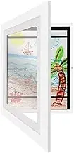 Framework in Composite Wood Mat 10X12.5 Kids Art Frames Horizontal and Vertical Formats(White)
