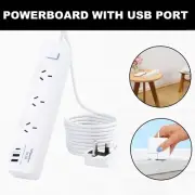 3 Outlet USB Power Board Overload Protection Individual Switch With 180 Cm Cable