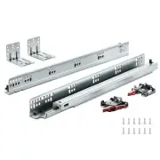 VEVOR 6 Pairs 18" Soft-Close Drawer Slides Bottom Mount Full Extension 100 Lbs