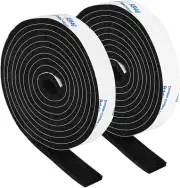 2 Pack Roll Felt Strips with Adhesive Backing: 1/2X60 Inches Black