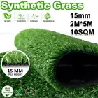 10SQM 2x5m Artificial Synthetic Grass Turf Plastic Fake Plant Lawn Floor Wall