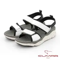 在飛比找momo購物網優惠-【CUMAR】輕量化真皮彈力厚底涼鞋(白色)