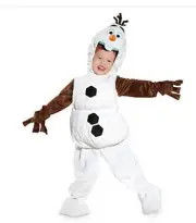 DISNEY STORE ~ Frozen OLAF Plush Costume ~ Child Sz 4 ~ NEW