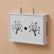 Wall Mounted Wireless Wifi Router Storage Wood Box Shelf Hanging New