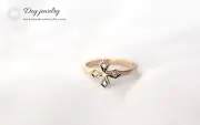 925 Sterling silver Cross Ring Moissanite handmade Band Birth day Gift Ring
