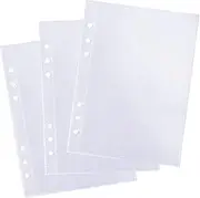 A5 Planner Inserts, 30 Pieces Clear Waterproof Pocket Protector Binder Sleeves, Page Protectors for Cards, Photocard Files, 6 Ring A5 Binder