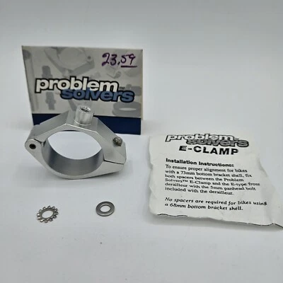 NOS QBP: E-Clamp Adapter, 1-1/4", Mounts E-type Front Derailleur To Standard BB