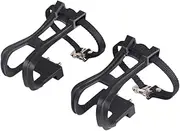BESPORTBLE Pedal Toe Clip Pack Nylon for MTB Road Bikes Reflective Hole and Straps Included