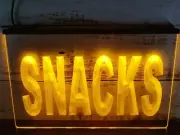 Snacks Bar Shop LED Neon Light Sign Cafe Pub Display Open Signage Wall Art Décor