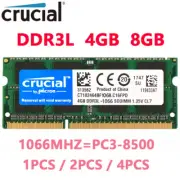 CRUCIAL DDR3L 4GB 8GB 1066MHz PC3L-8500 Laptop SODIMM Memory RAM 1.35V 204Pin