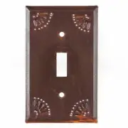Single Switch Light switch Cover with Chisel in Rusty Tin -Pack 6