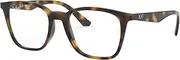 Ray-Ban Men's RX7177 Square Eyeglass Frames Non Polarized Prescription Eyewear, Havana, 51 mm