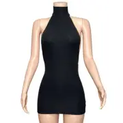 NWT ARE YOU AM I Nixy Ribbed Knit Mini Dress, Black, XS