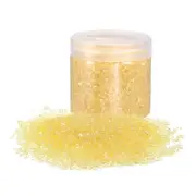 305g Crushed Glass Chips 3-6mm Irregular Broken Sprinkles Glass, Orange Yellow