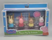 Peppa Pig Friends 4-Figure Pack Playset Peppa Pig Rebecca Rabbit Suzy Pedro NEW
