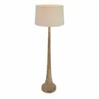 LANCIA LARGE BASE ONLY LIGHT NATURAL TURNED WOOD FLOOR LAMP