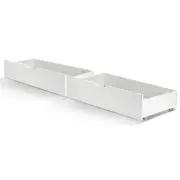 2x Storage Drawers Trundle for Single Wooden Bed Frame Base Timber White