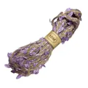 10m Lilac Leaf Hessian Burlap Ribbon