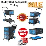 V-Cart Folding Trolley Collapsible PORTABLE SHOPPING Cart Folding + Basket