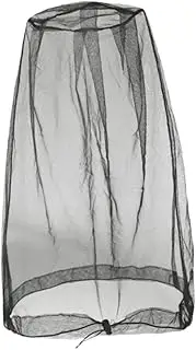 kokiya Head Net Head Protecting Net Multifunction Wearable Lightweight Ventilated Face Neck Netting Hood for Gardening Camping, Black