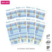 Name Labels Pack - 248 Mixed Labels