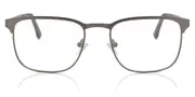 Square Full Rim Metal Men's Glasses Online Grey Size 52 - Lenses Included - Private Health Rebate - Blue Light Block - SmartBuy Collection