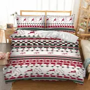 Christmas Quilt Duvet Doona Covers Set Single Double Queen King Size Bed
