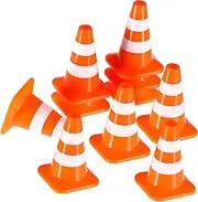 JUMPLAWN 10Pcs Miniature Traffic Cones Educational for DIY Traffic Models and Sand Table Ornaments Early Learning and Creative Play